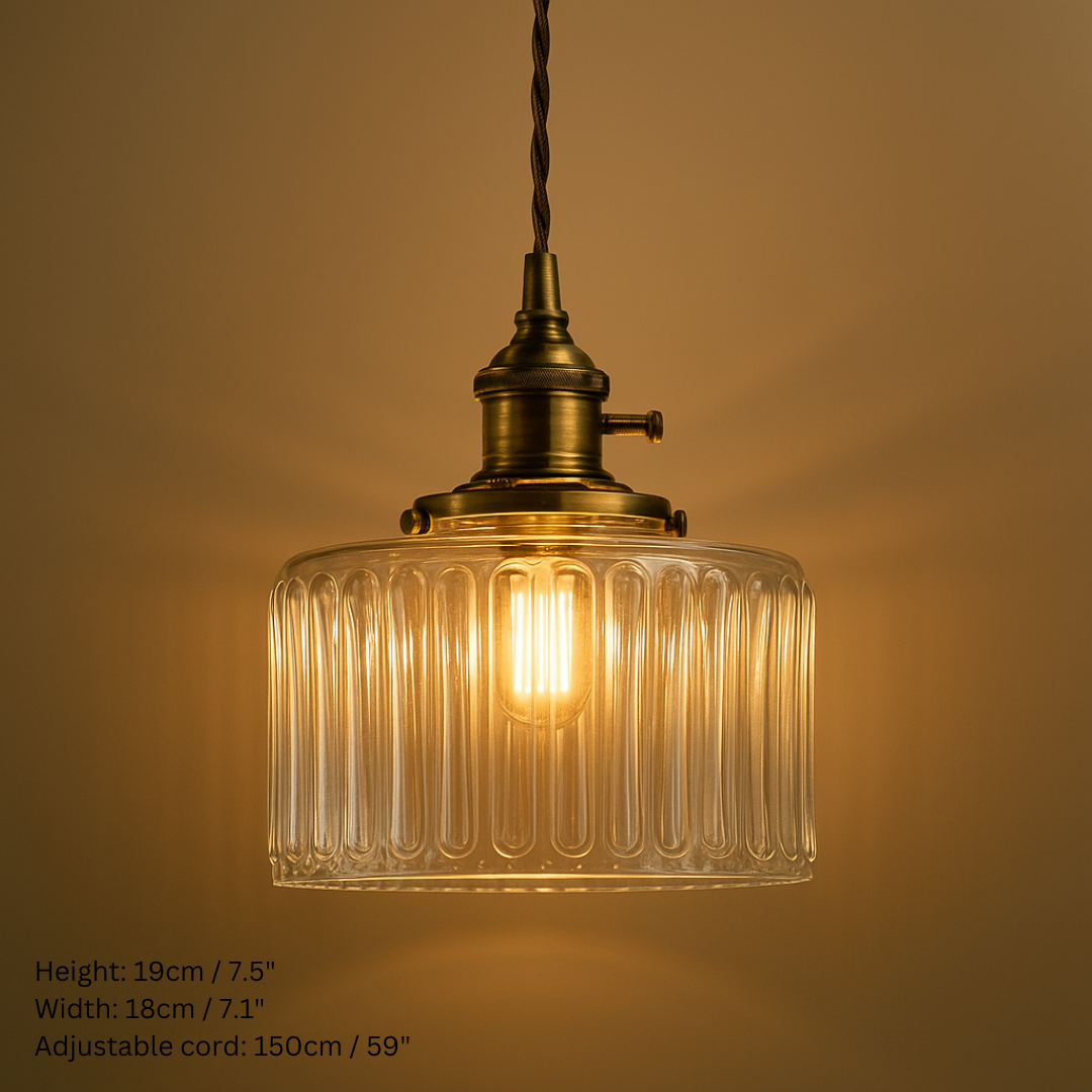Vintage Inspired Clear Glass Pendant Lights