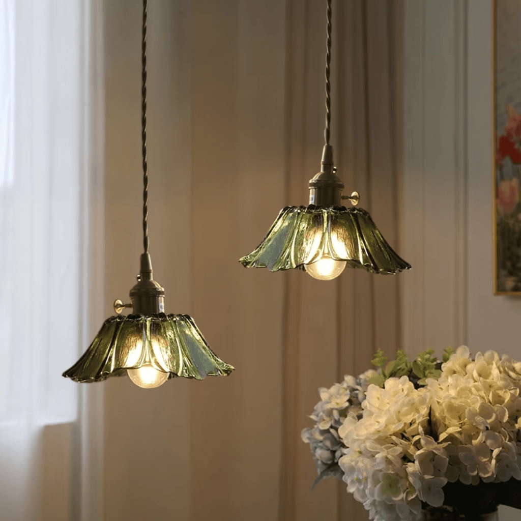 Small Flower Glass Pendant Light