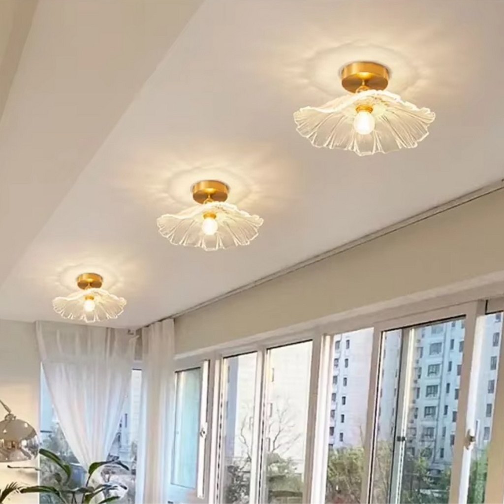 Flower Glass Ceiling Light