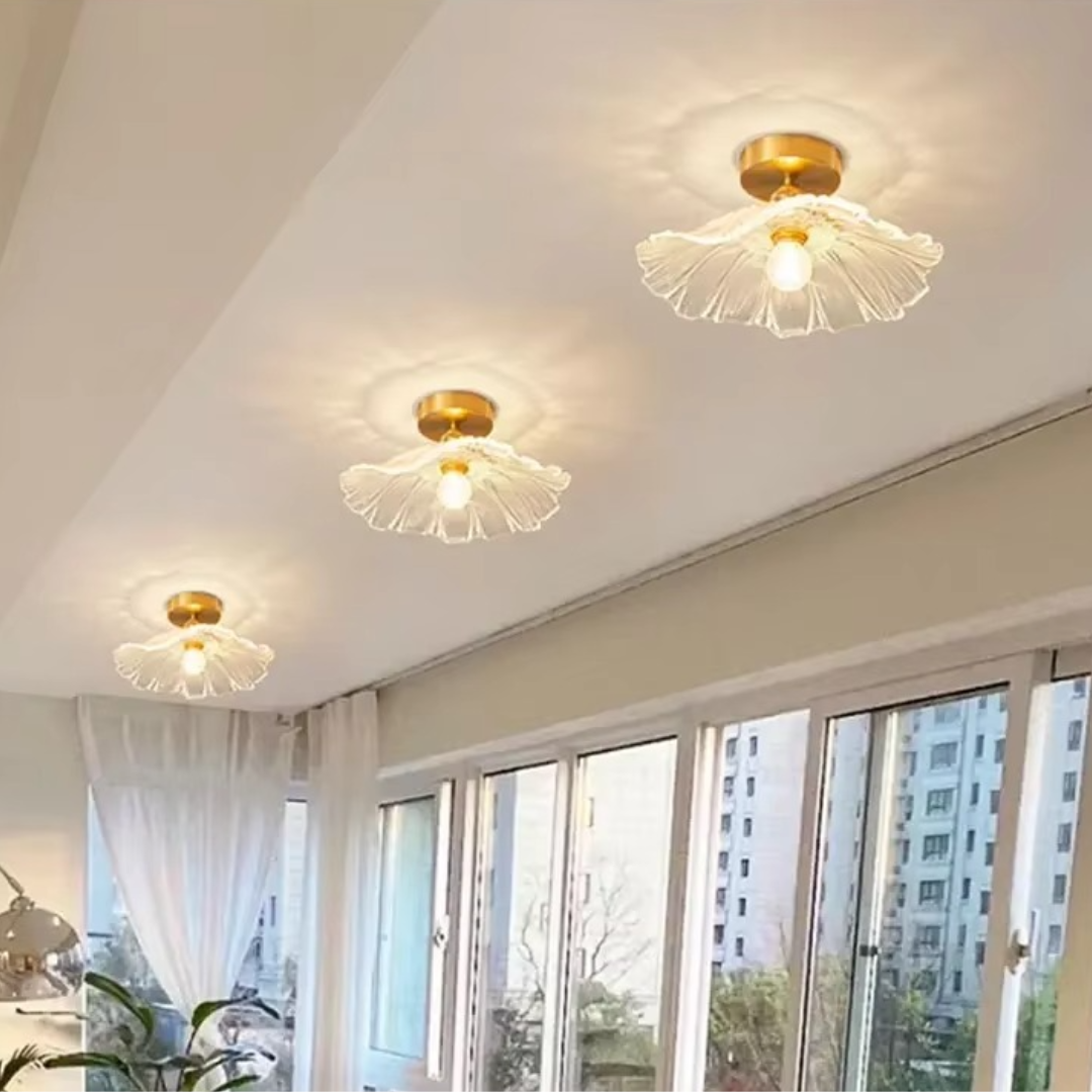 Flower Glass Ceiling Light