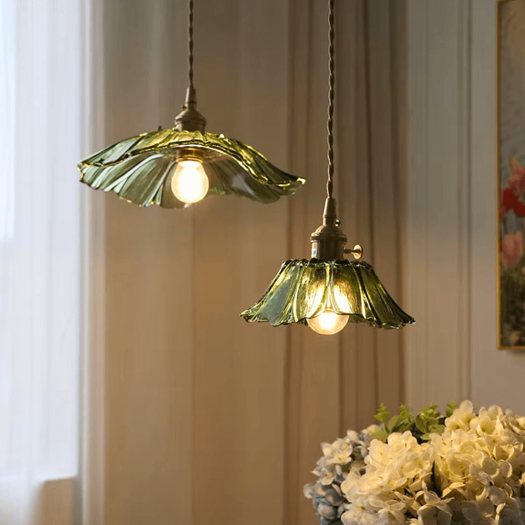 Small Flower Glass Pendant Light