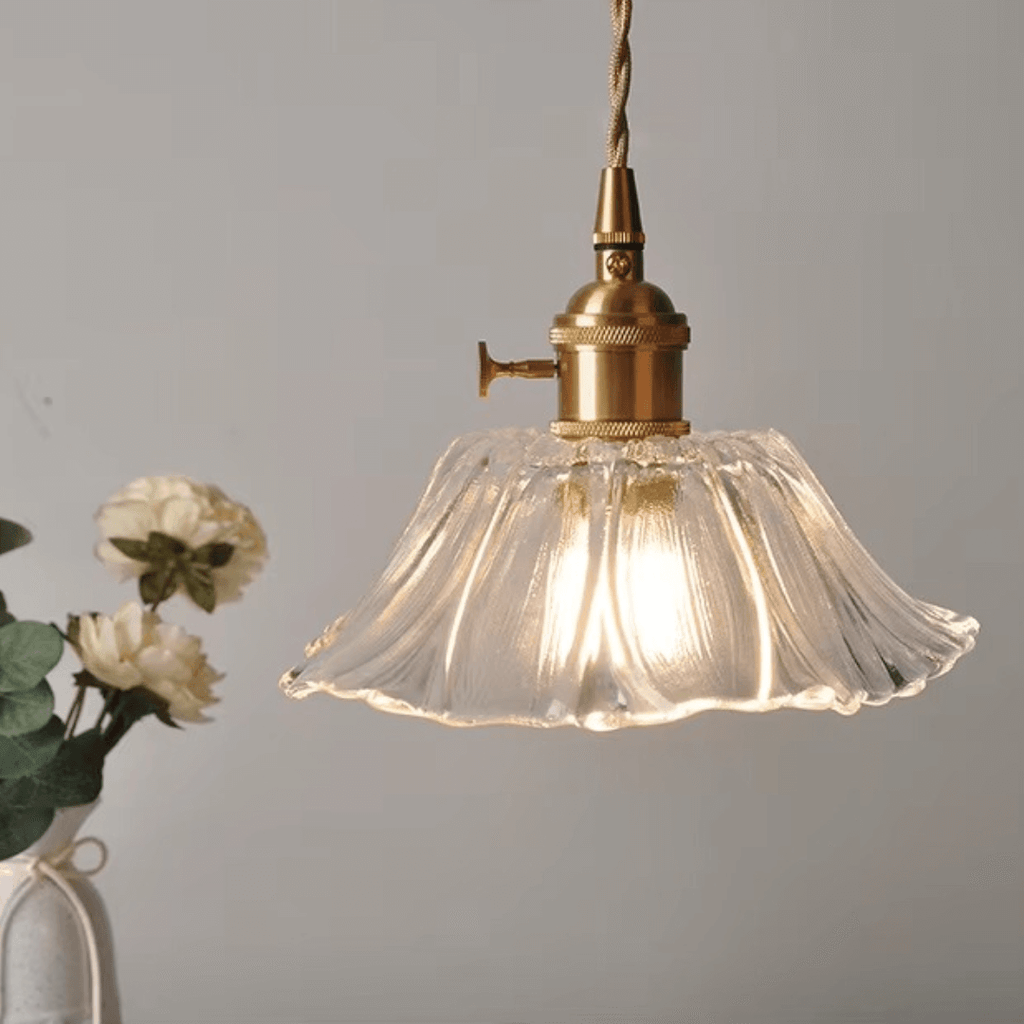 Small Flower Glass Pendant Light