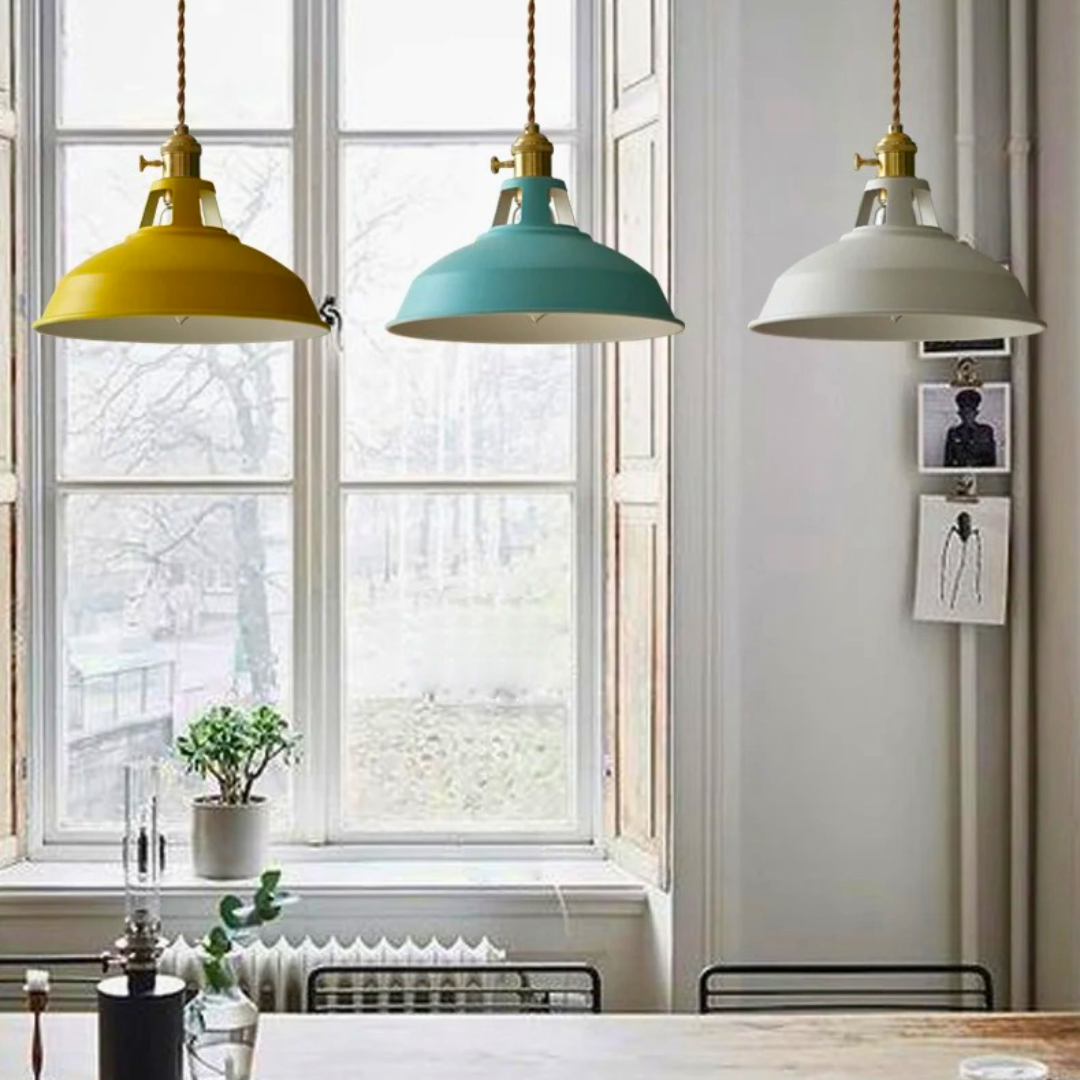 Coloured Industrial Pendant Light