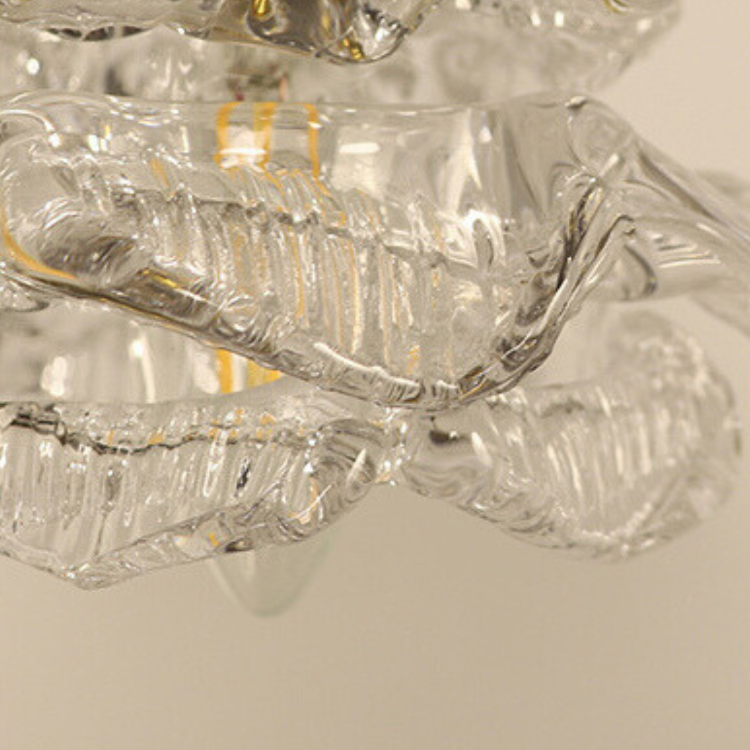 Vintage Inspired Rose Glass Pendant Light