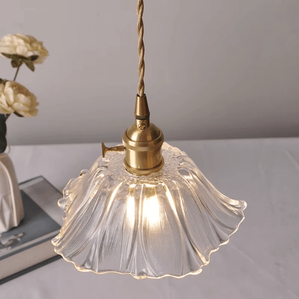 Small Flower Glass Pendant Light