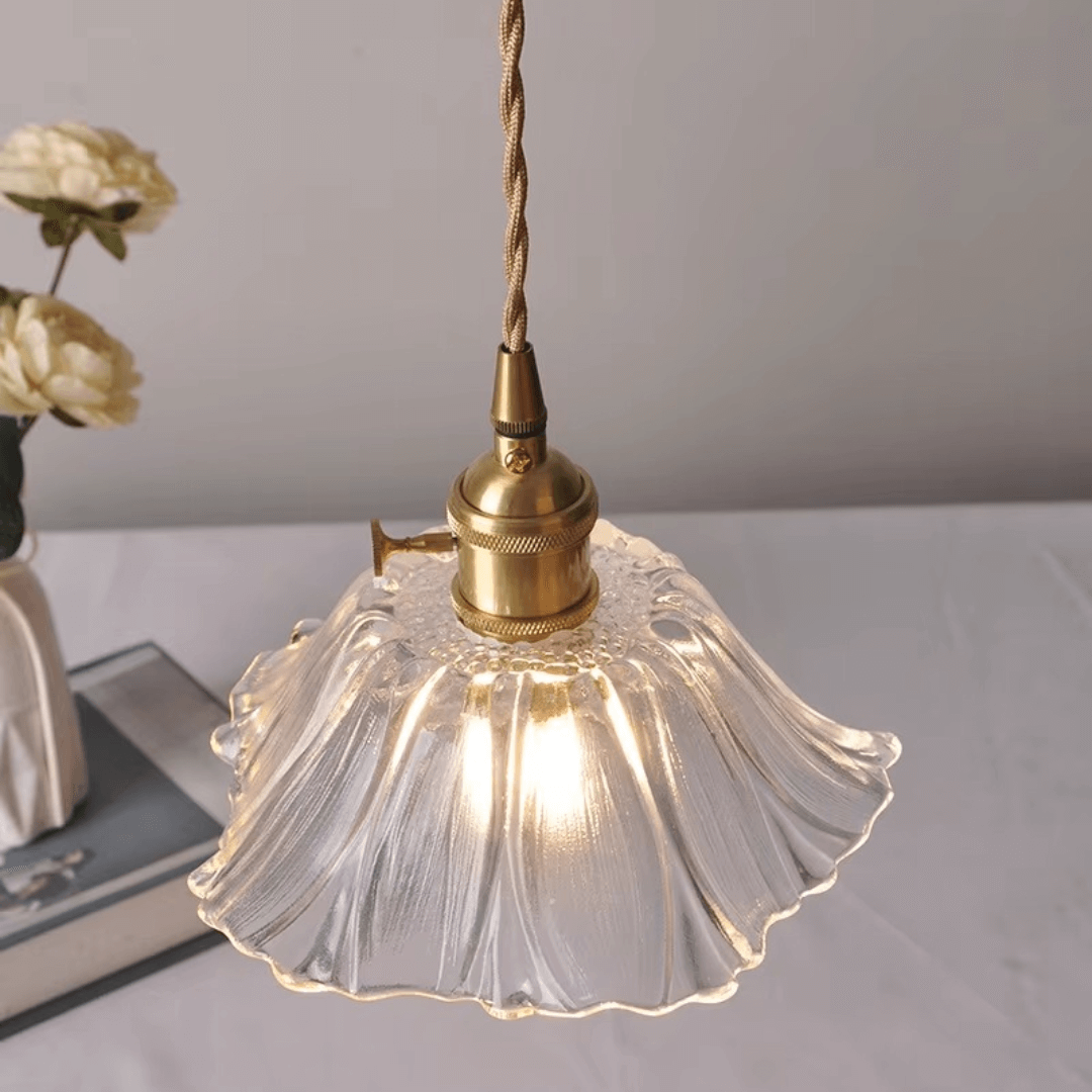 Small Flower Glass Pendant Light