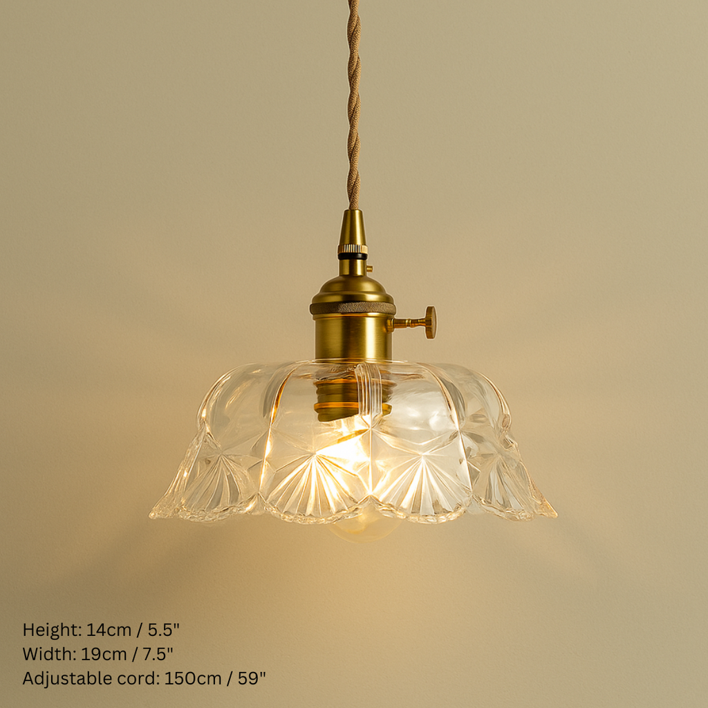 Vintage Inspired Clear Glass Pendant Lights