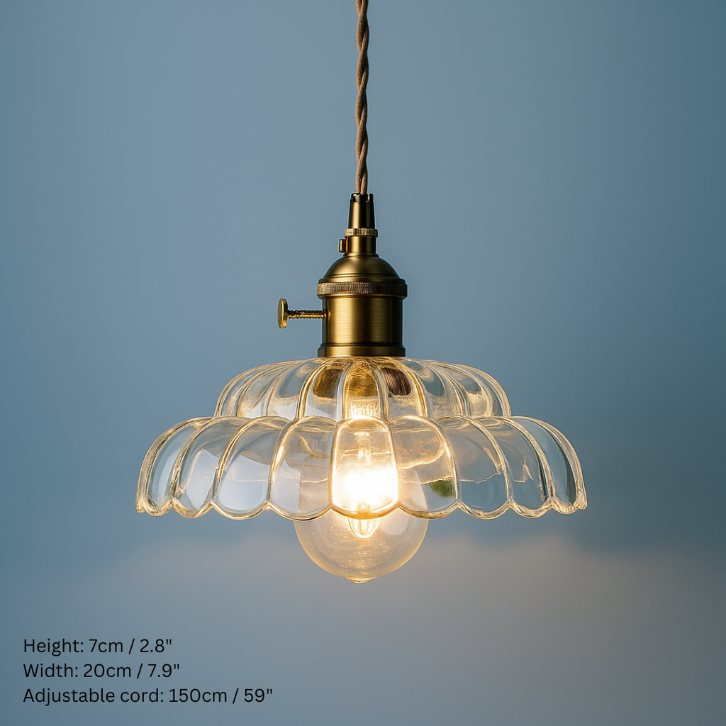 Vintage Inspired Clear Glass Pendant Lights