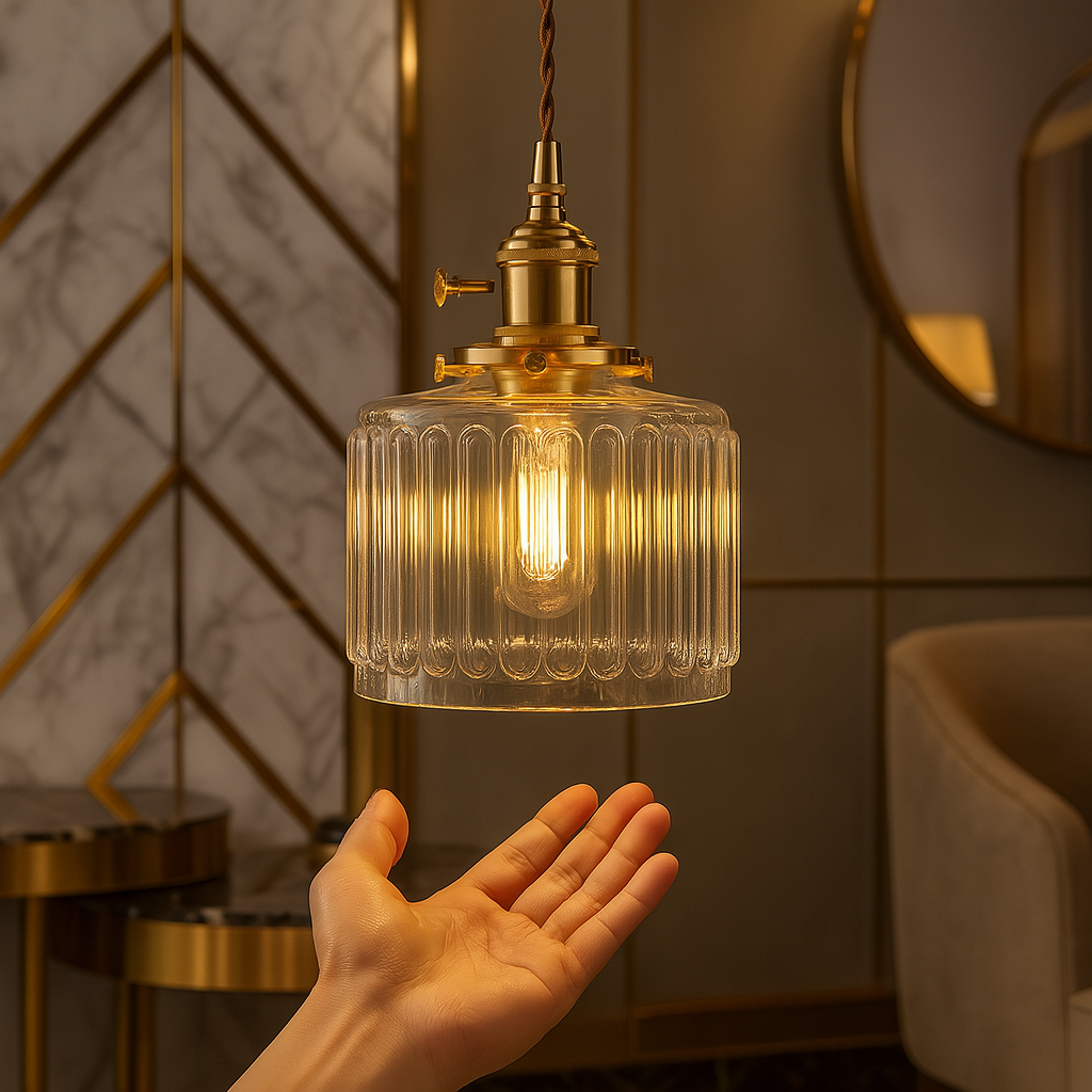 Vintage Inspired Clear Glass Pendant Lights