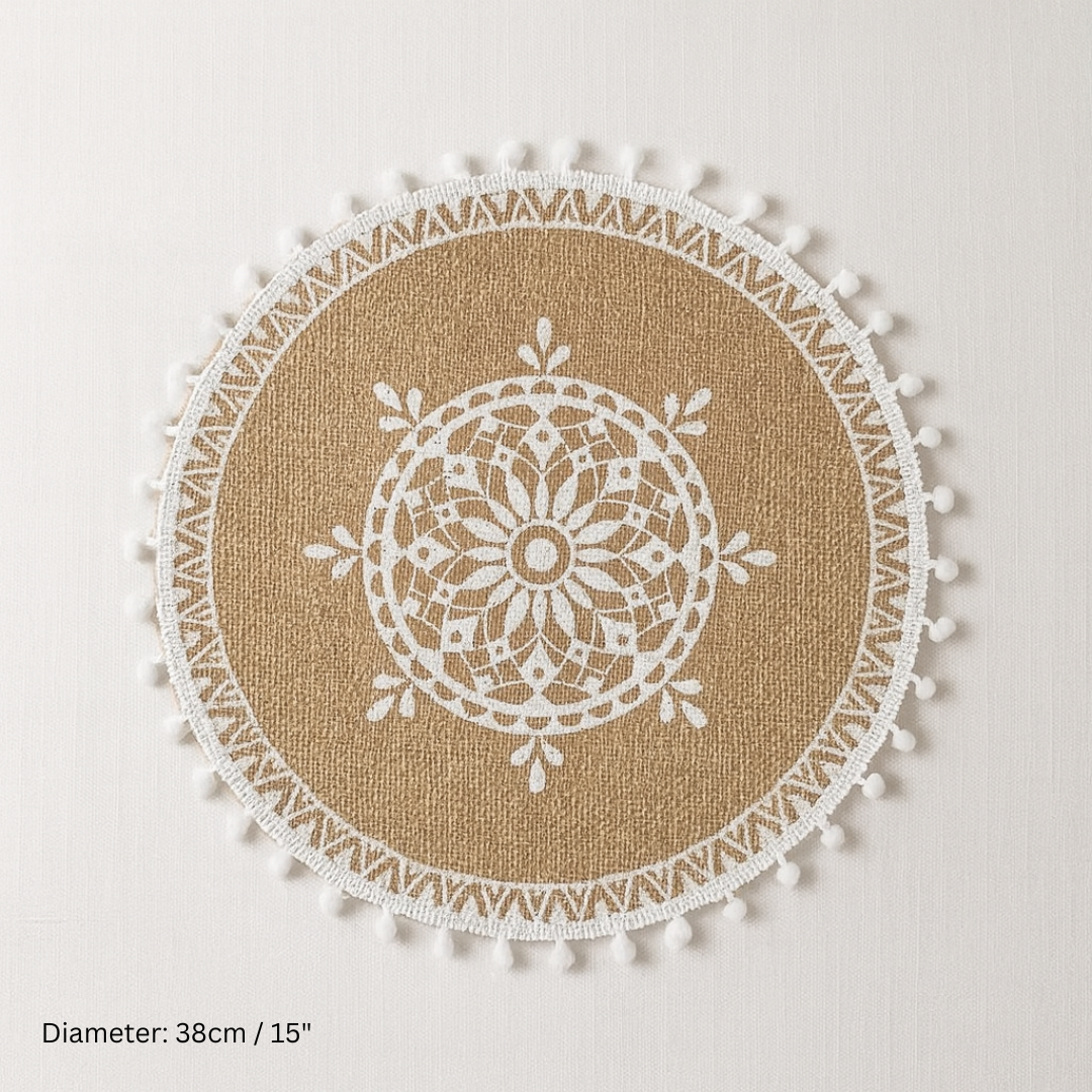 Decorative Round Jute Placemats