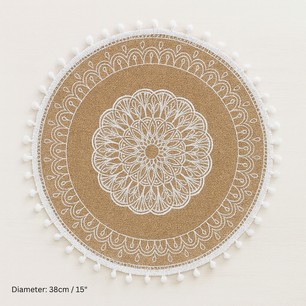 Decorative Round Jute Placemats