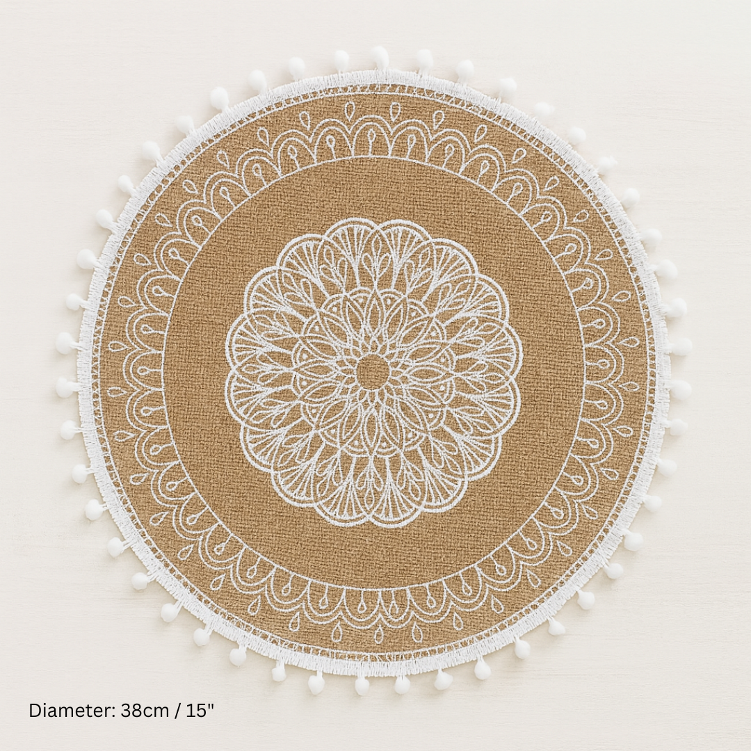 Decorative Round Jute Placemats