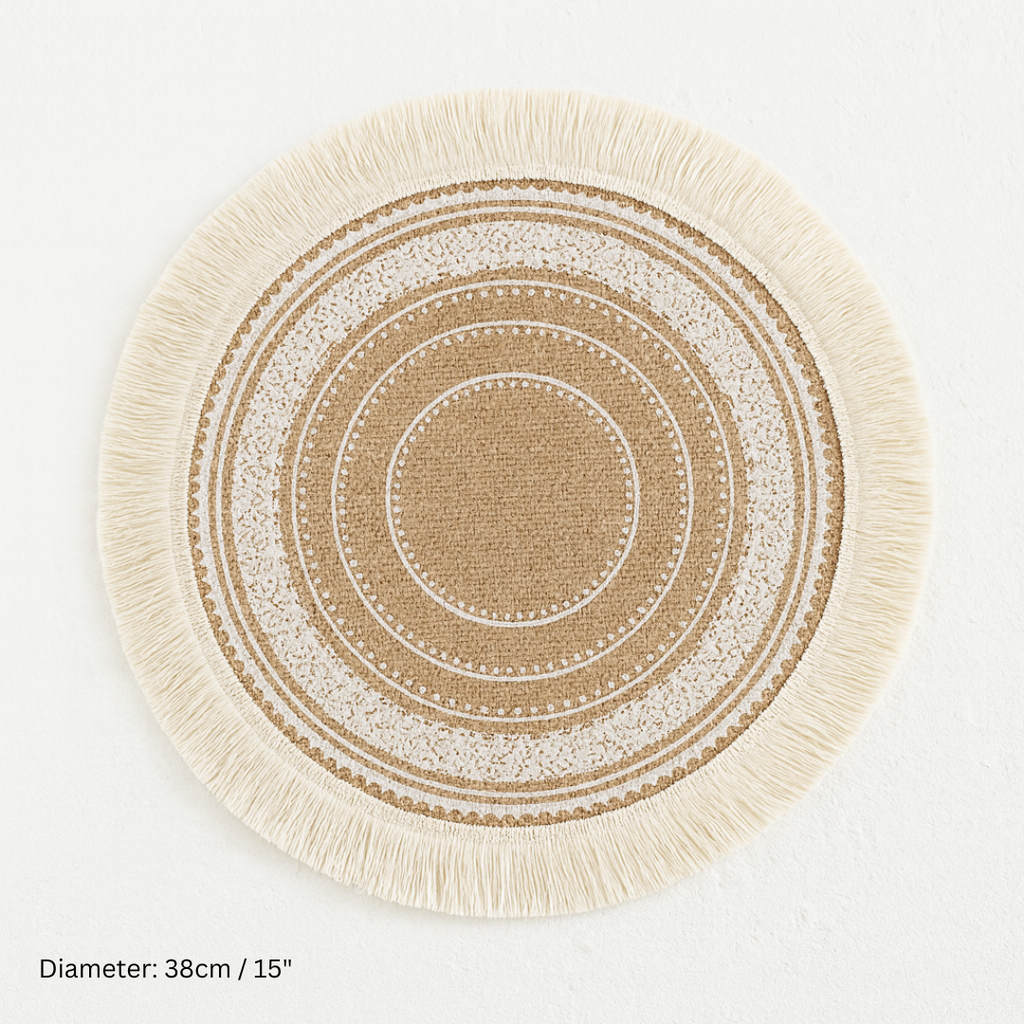 Decorative Round Jute Placemats