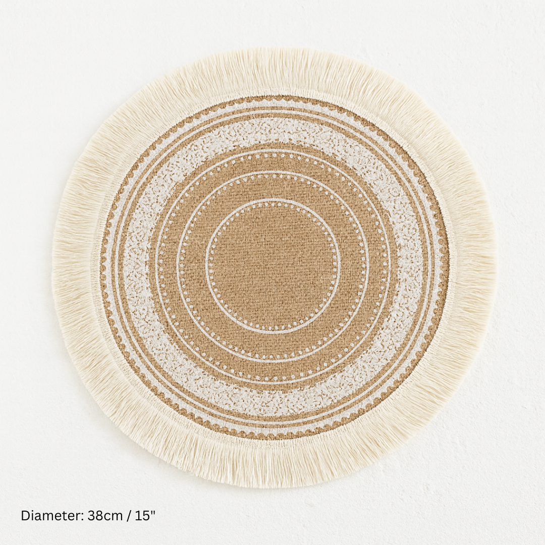 Decorative Round Jute Placemats