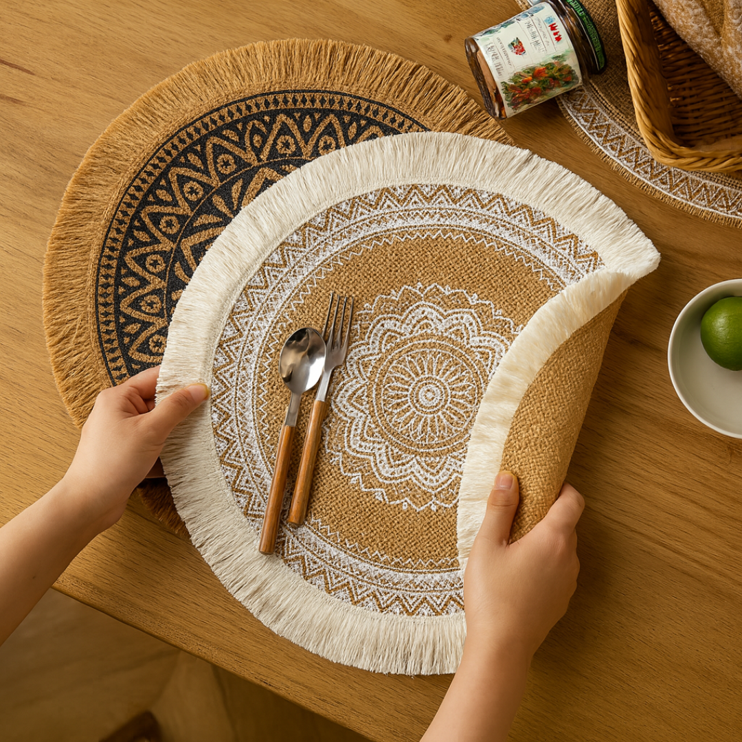 Decorative Round Jute Placemats