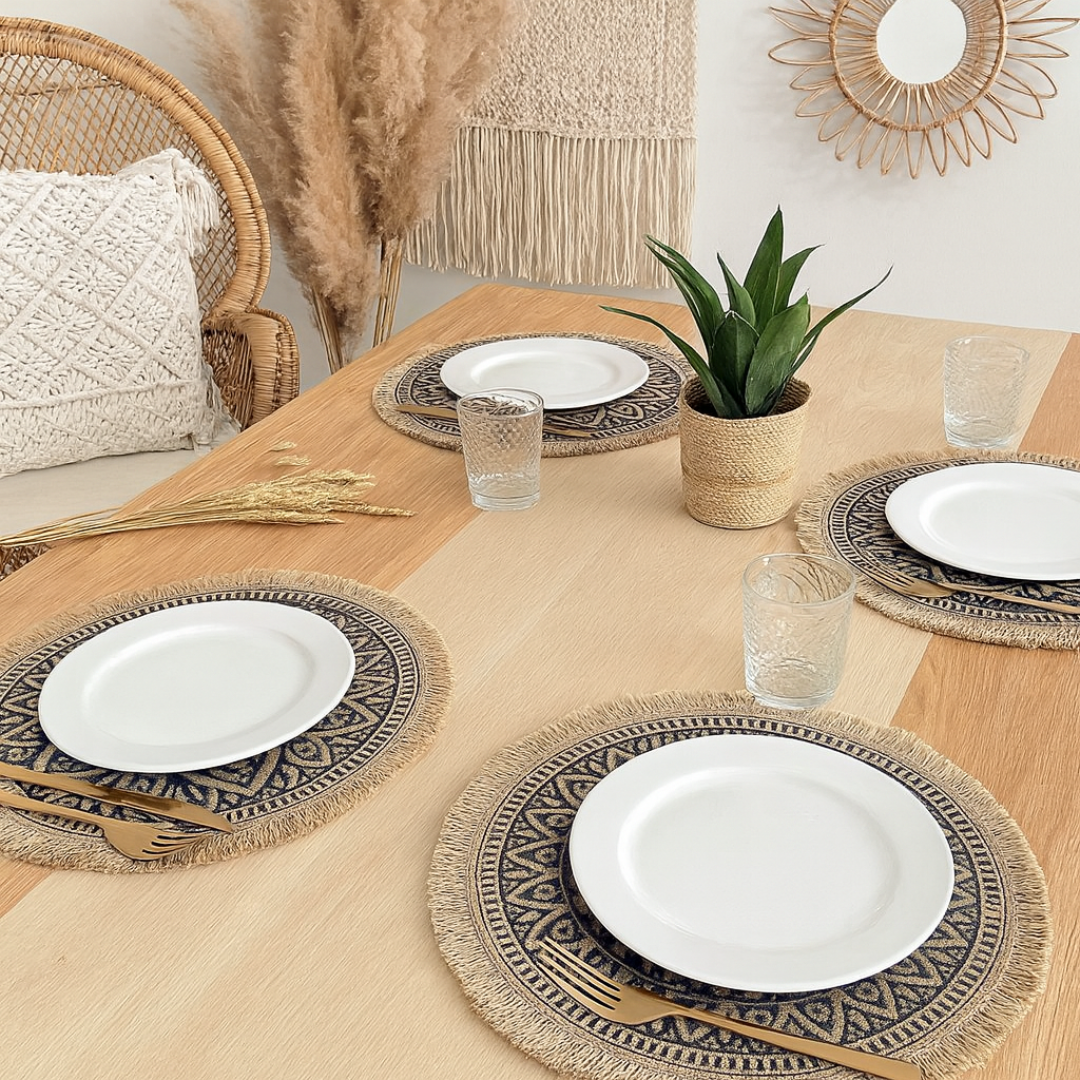 Decorative Round Jute Placemats