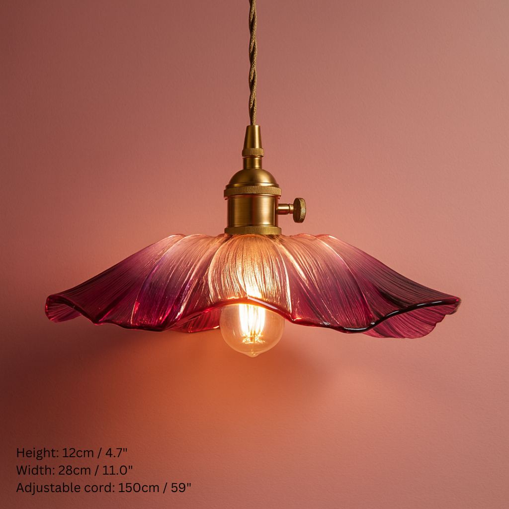 Vintage Inspired Flower Glass Pendant Lights