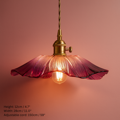 Vintage Inspired Flower Glass Pendant Lights