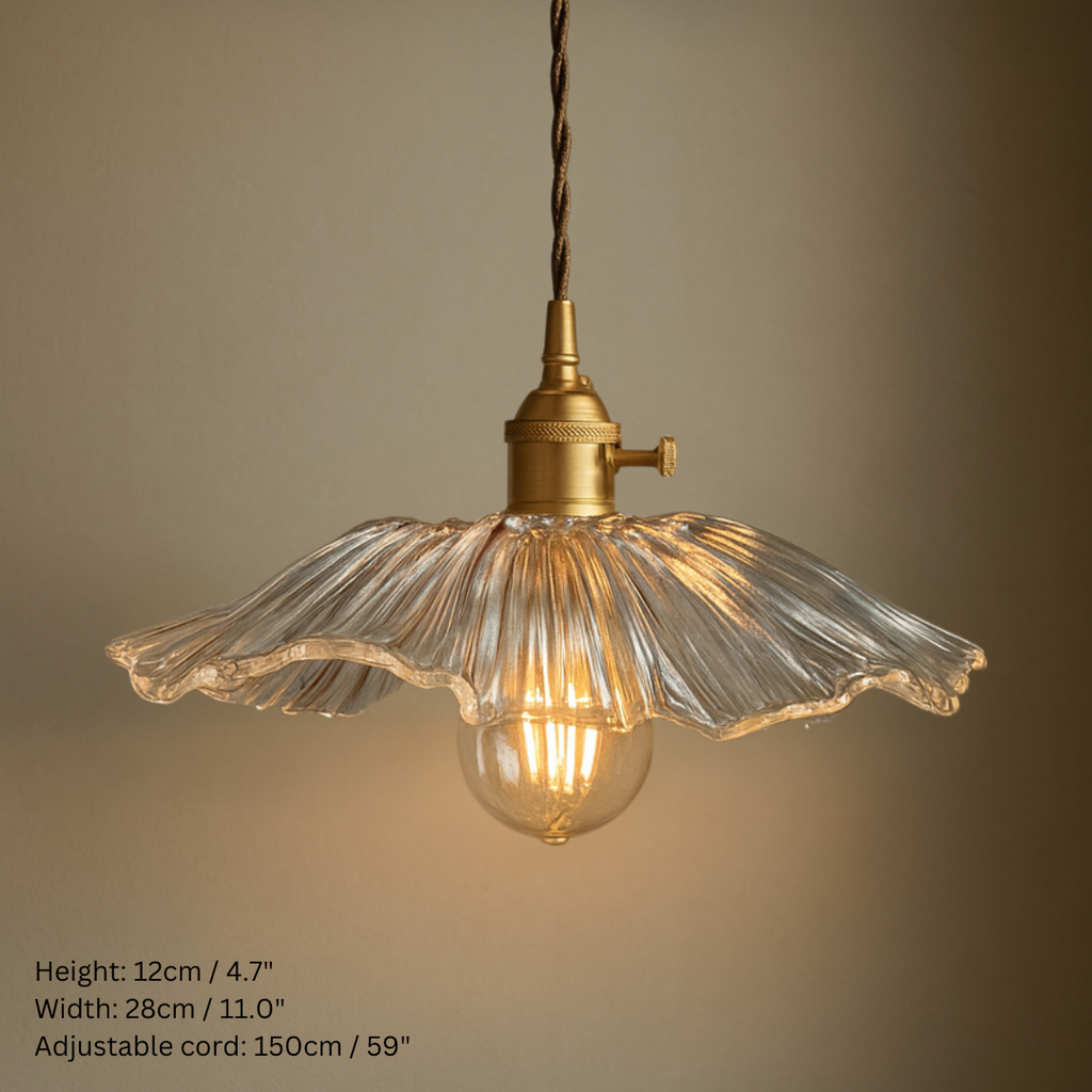 Vintage Inspired Flower Glass Pendant Lights