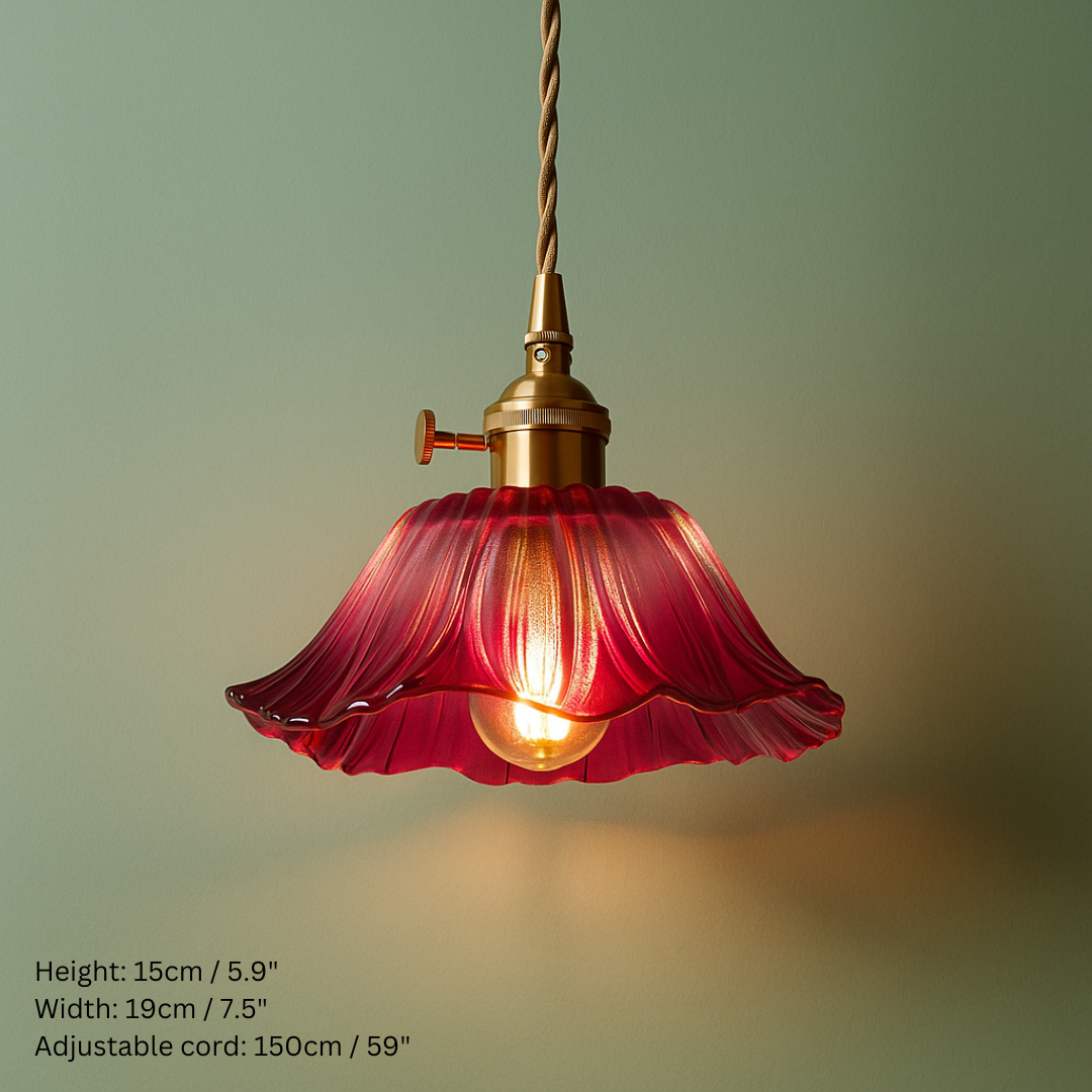 Vintage Inspired Small Flower Glass Pendant Lights