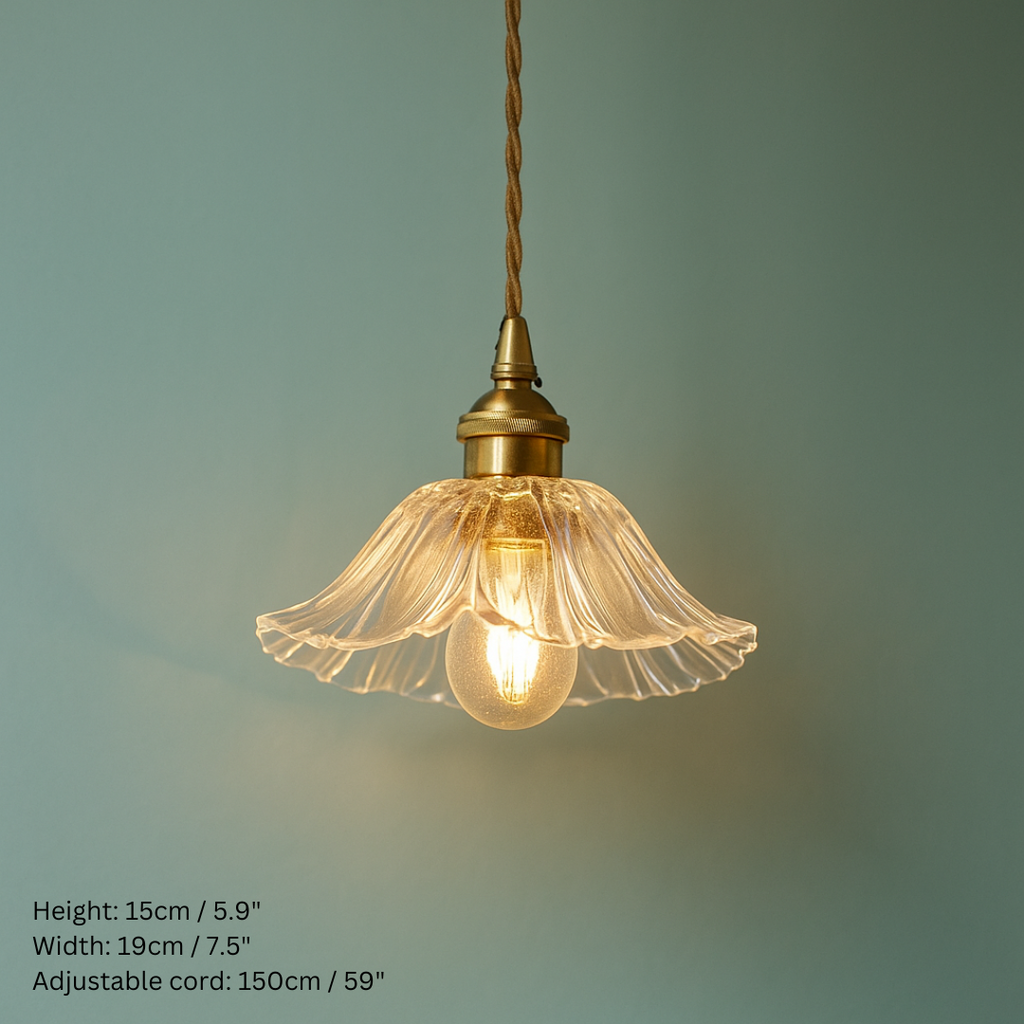 Vintage Inspired Small Flower Glass Pendant Lights