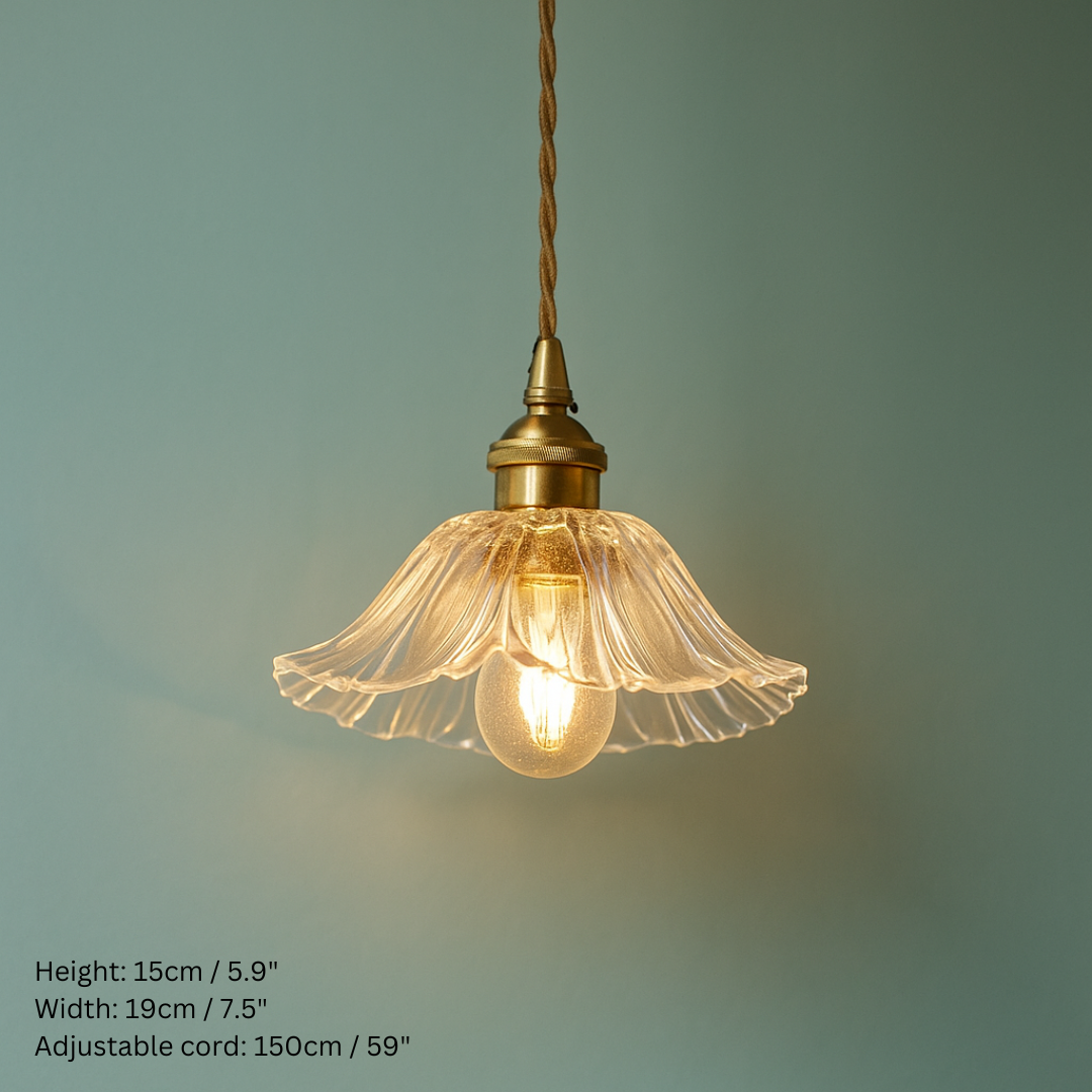 Vintage Inspired Small Flower Glass Pendant Lights