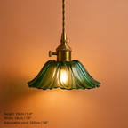 Vintage Inspired Small Flower Glass Pendant Lights