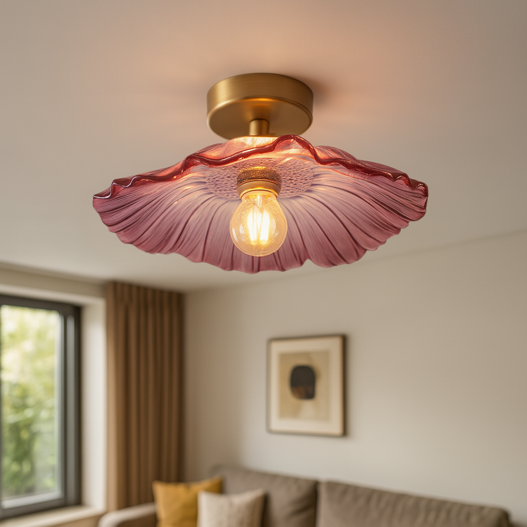 Vintage Inspired Flower Glass Ceiling Lights