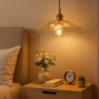 Vintage Inspired Flower Glass Pendant Lights