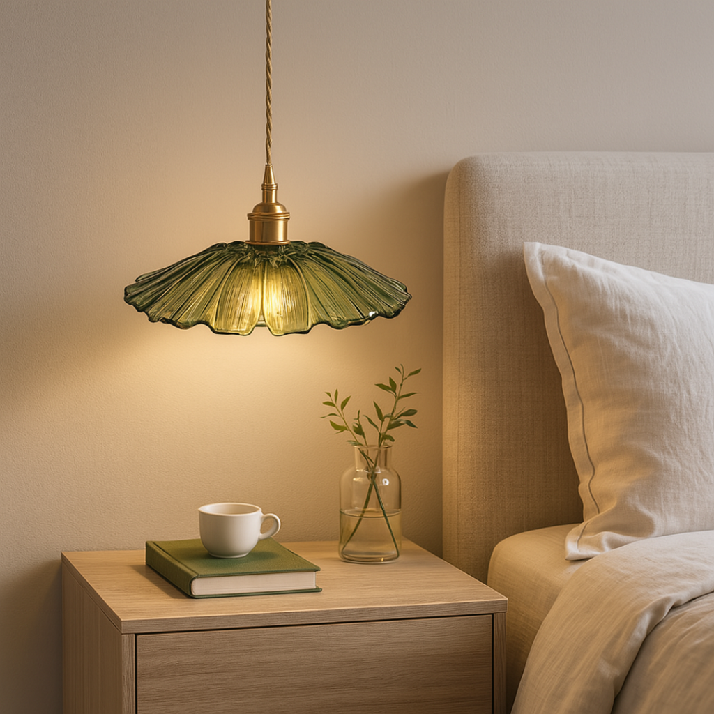 Vintage Inspired Flower Glass Pendant Lights