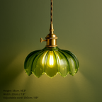 Vintage Inspired Green Glass Pendant Lights