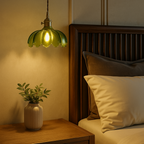 Vintage Inspired Green Glass Pendant Lights