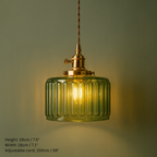 Vintage Inspired Green Glass Pendant Lights