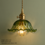 Vintage Inspired Green Glass Pendant Lights