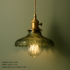 Vintage Inspired Green Glass Pendant Lights