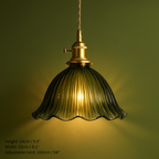 Vintage Inspired Green Glass Pendant Lights