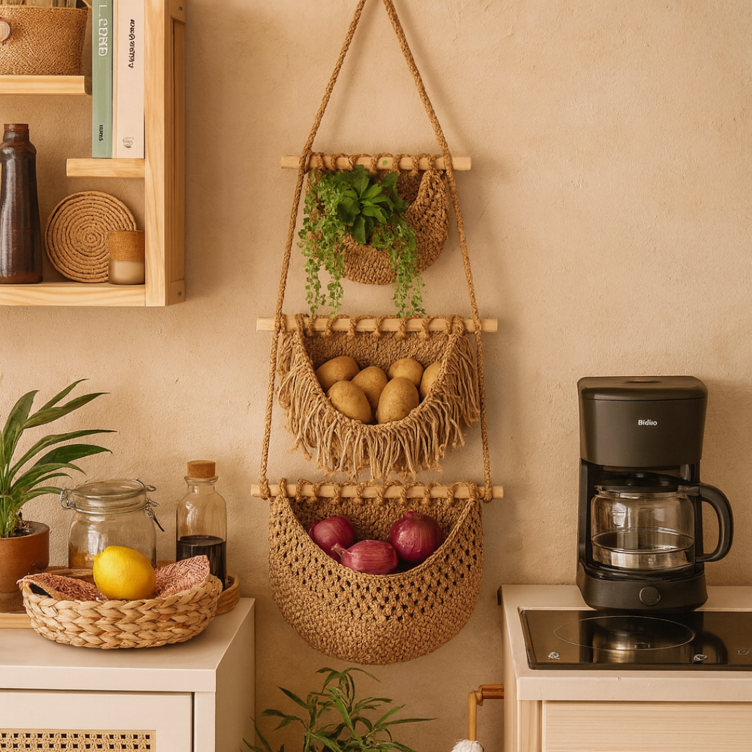 Handmade 3-Tier Hanging Basket