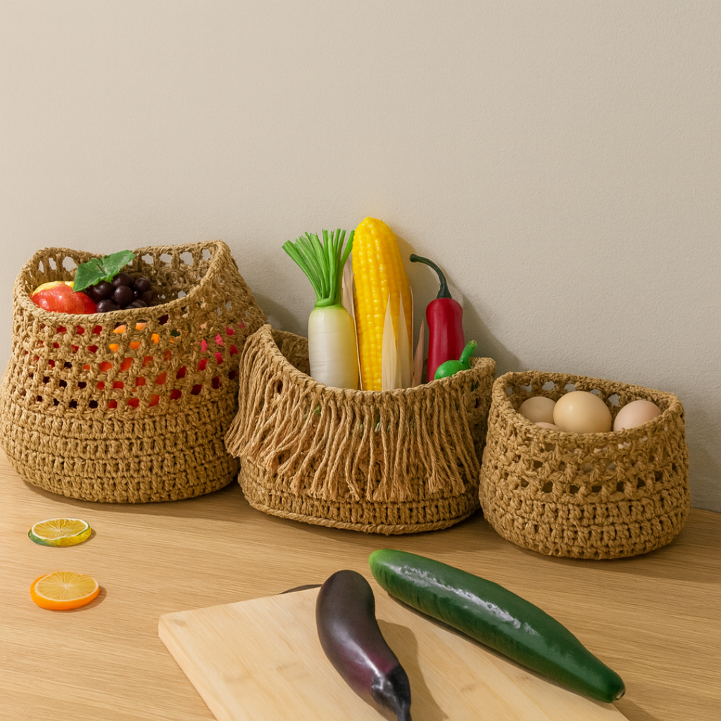 Handmade 3-Tier Hanging Basket