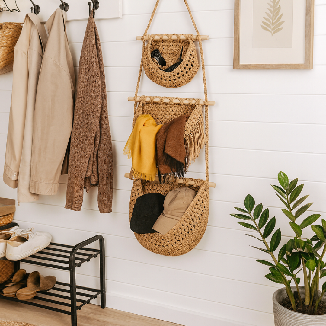 Handmade 3-Tier Hanging Basket