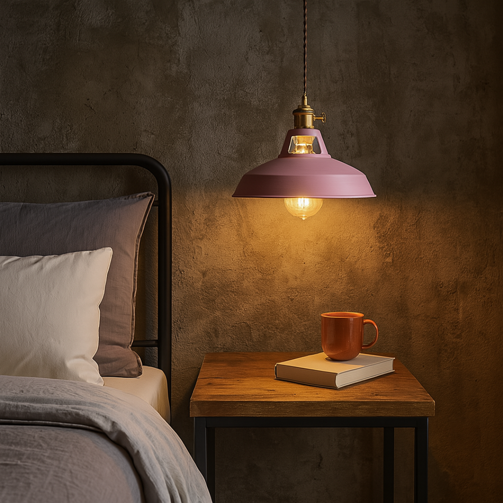 Industrial Style Pastel Coloured Pendant Lights