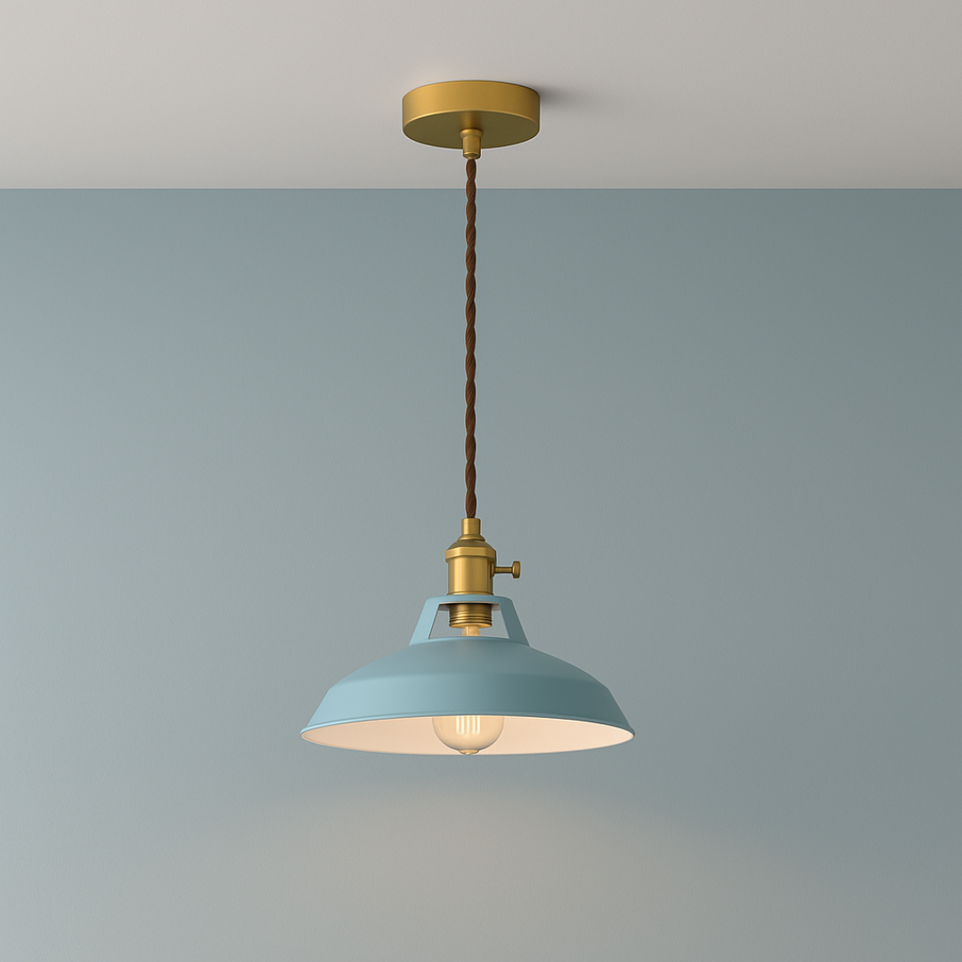 Industrial Style Pastel Coloured Pendant Lights