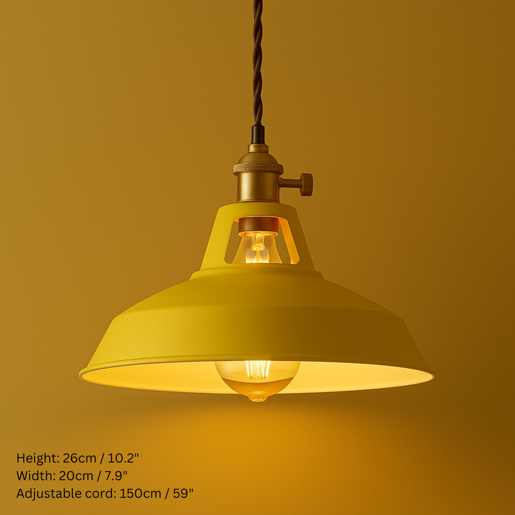 Industrial Style Pastel Coloured Pendant Lights