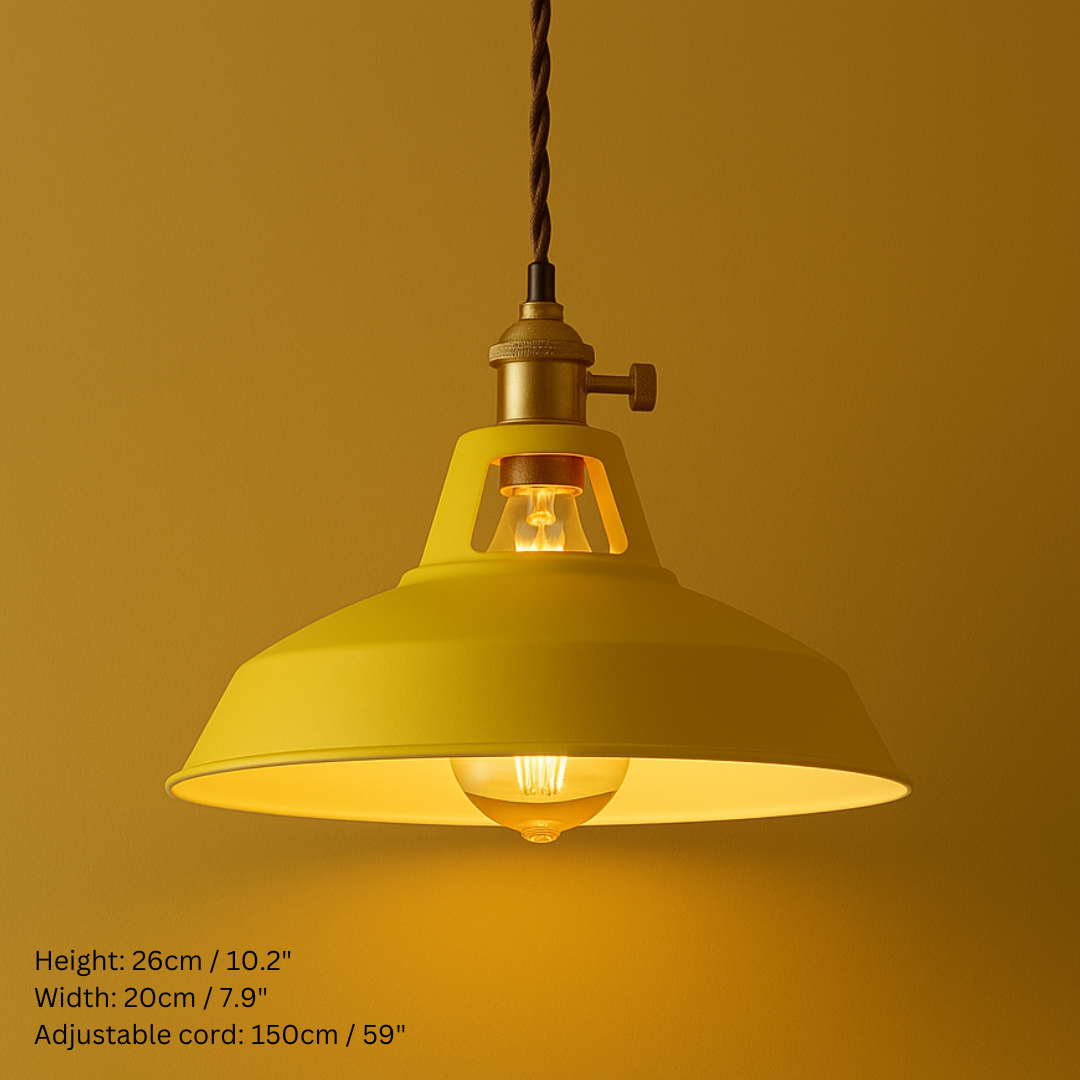 Industrial Style Pastel Coloured Pendant Lights