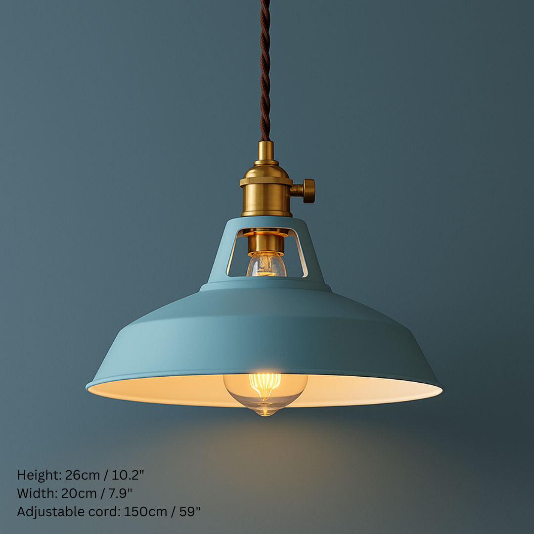 Industrial Style Pastel Coloured Pendant Lights