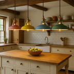 Industrial Style Pastel Coloured Pendant Lights