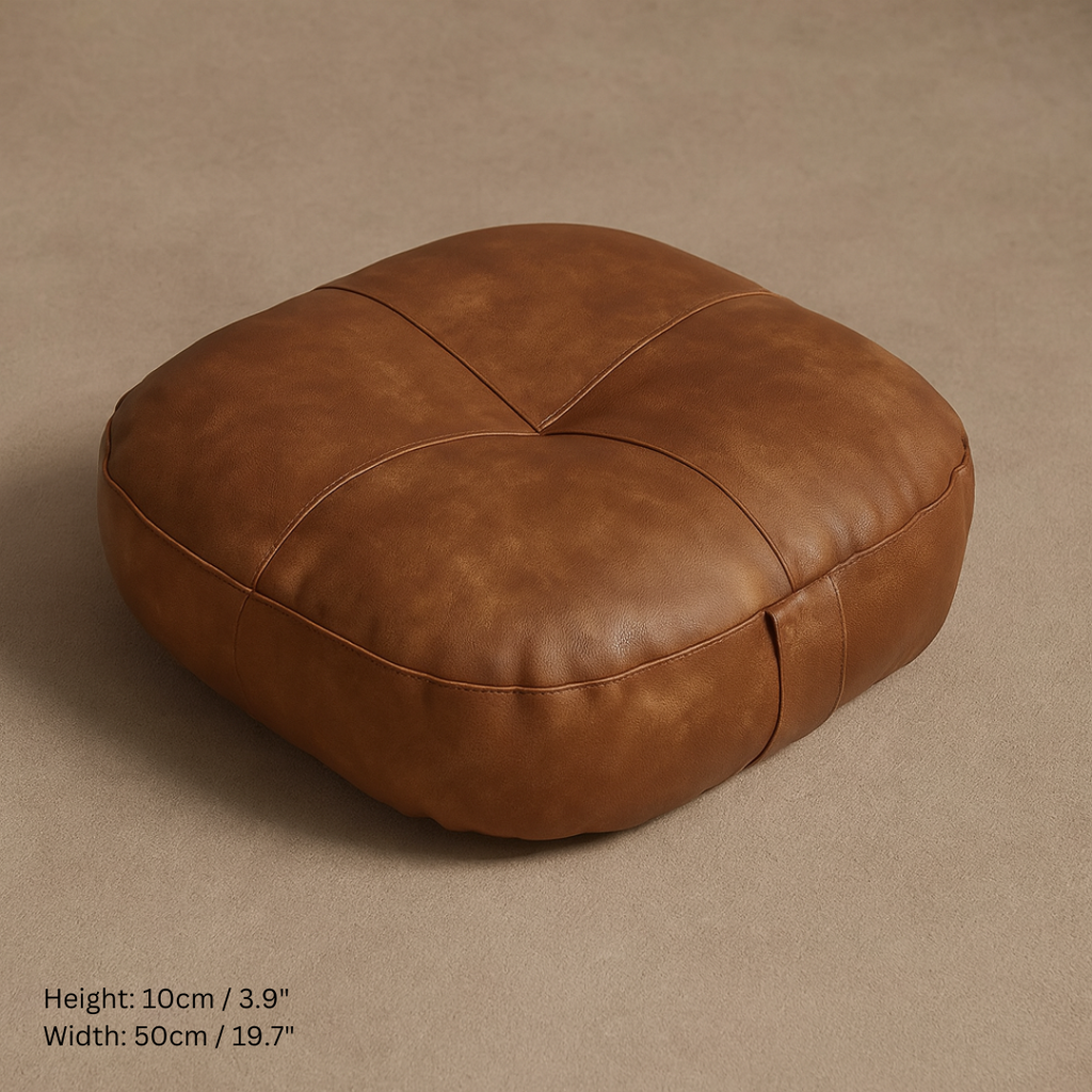 Japanese Style Faux-Leather Floor Cushion Covers