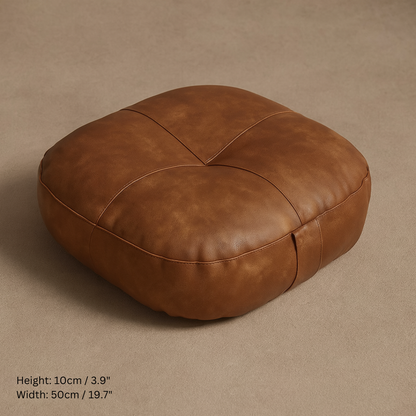 Japanese Style Faux-Leather Floor Cushion Covers