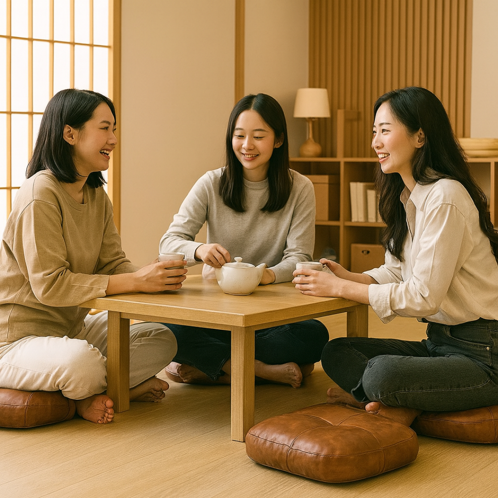 Japanese Style Faux-Leather Floor Cushion Covers