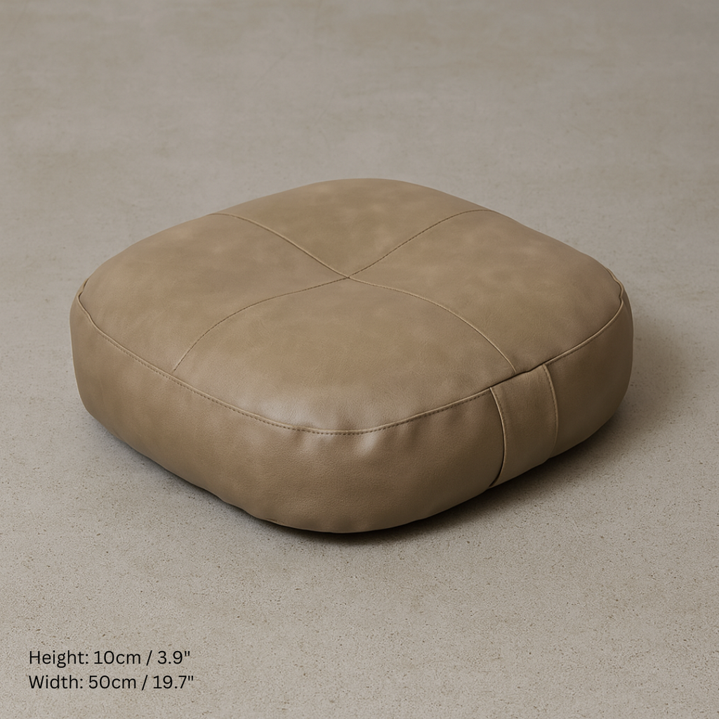 Japanese Style Faux-Leather Floor Cushion Covers