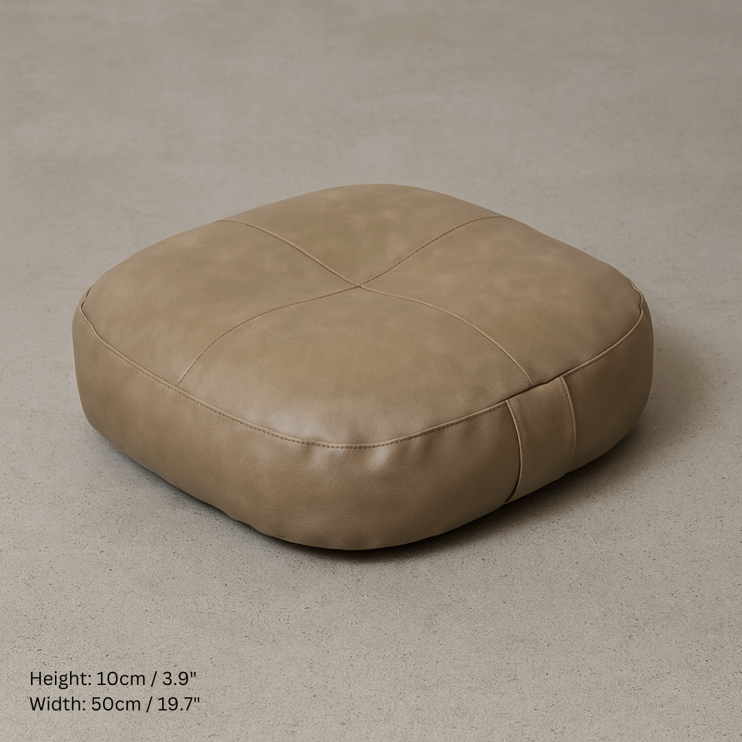 Japanese Style Faux-Leather Floor Cushion Covers